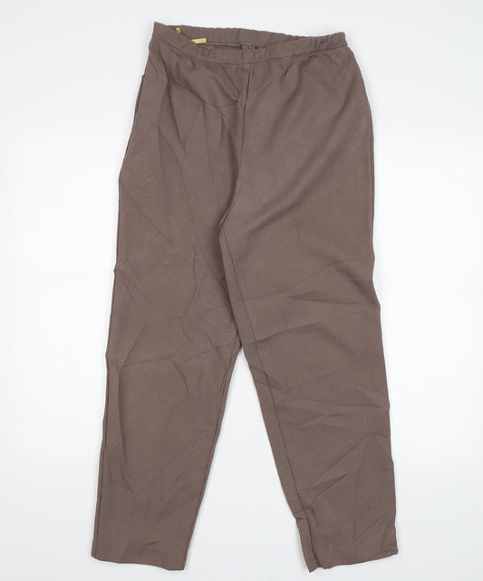 Womens UK Size 18 C&A Regular Fit Brown Trousers