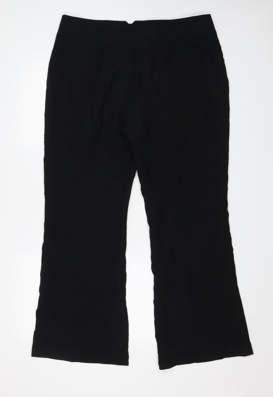 Womens UK Size 16 NEXT Regular Fit Dress Pants Black Trousers
