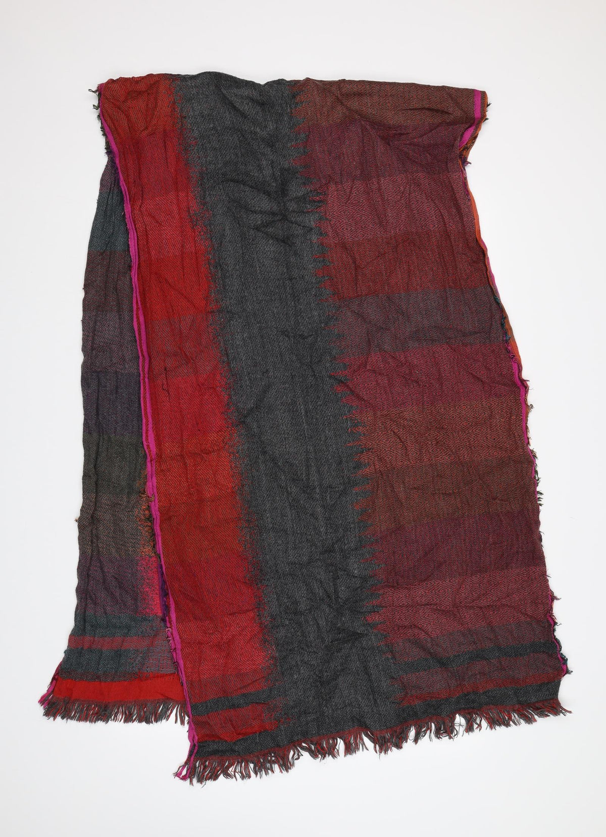 Front view of Accessorize unisex grey scarf