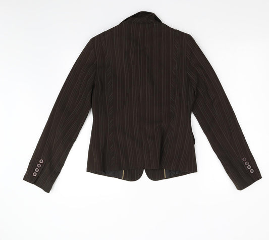 Evie Womens Brown Jacket Blazer Size 10