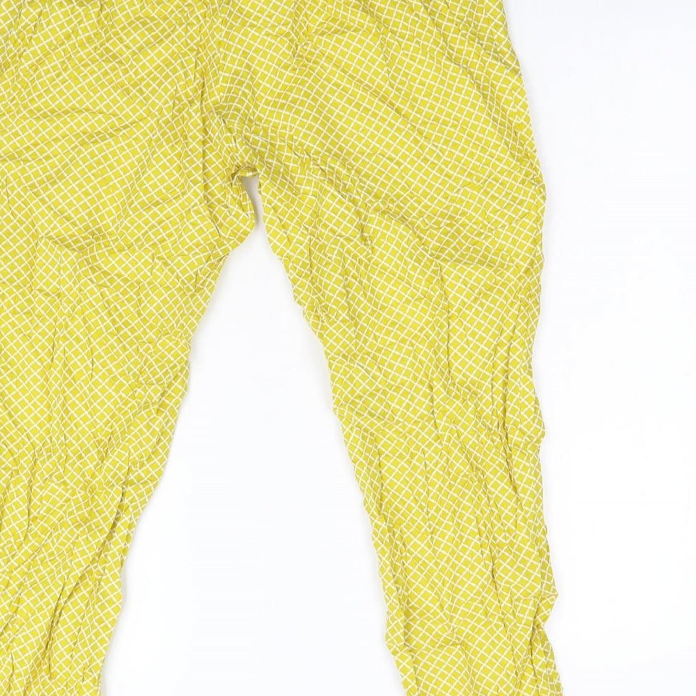 Womens UK Size 14 M&S Regular Fit Yellow Trousers