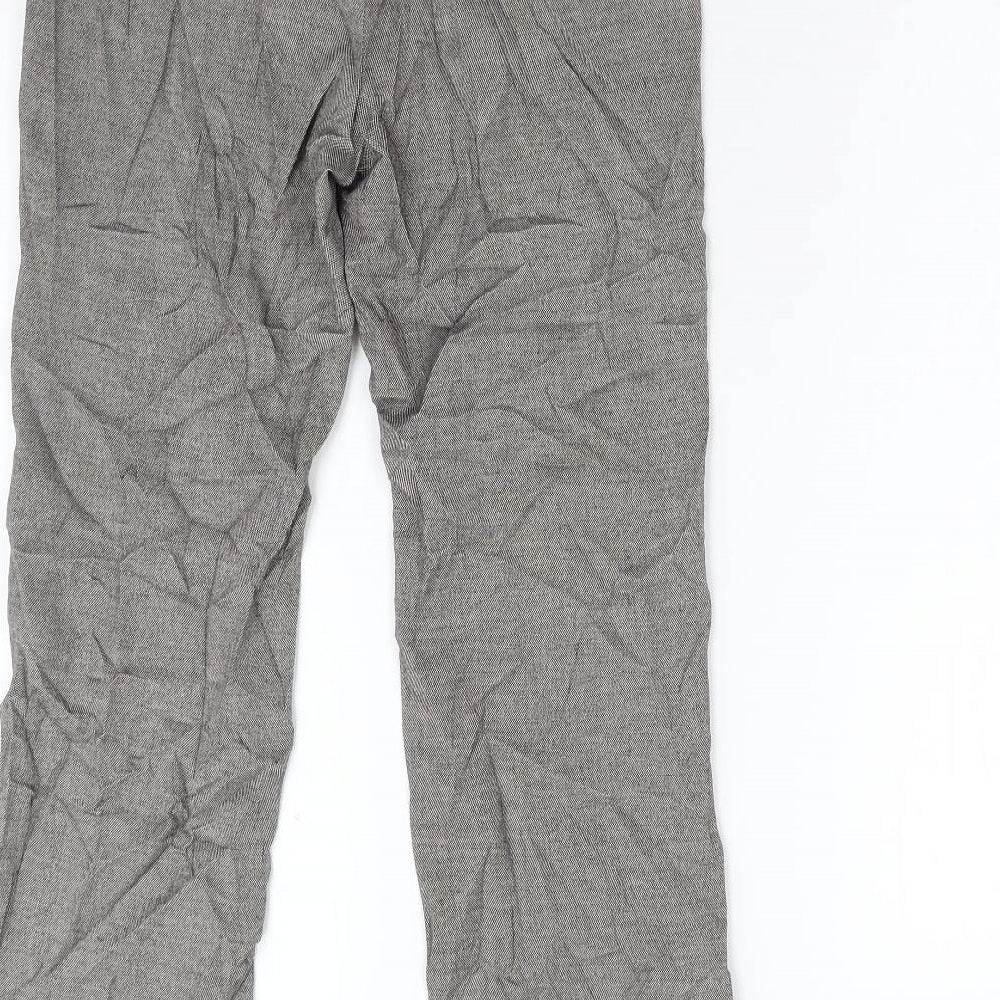 Etite Womens Grey Trousers Size 8 L27 in