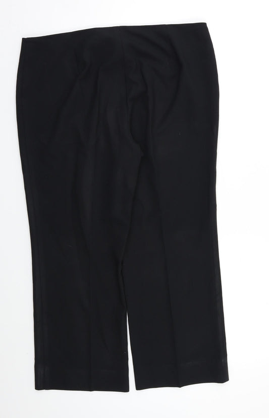 Womens UK Size 16 M&S Regular Fit Dress Pants Black Trousers