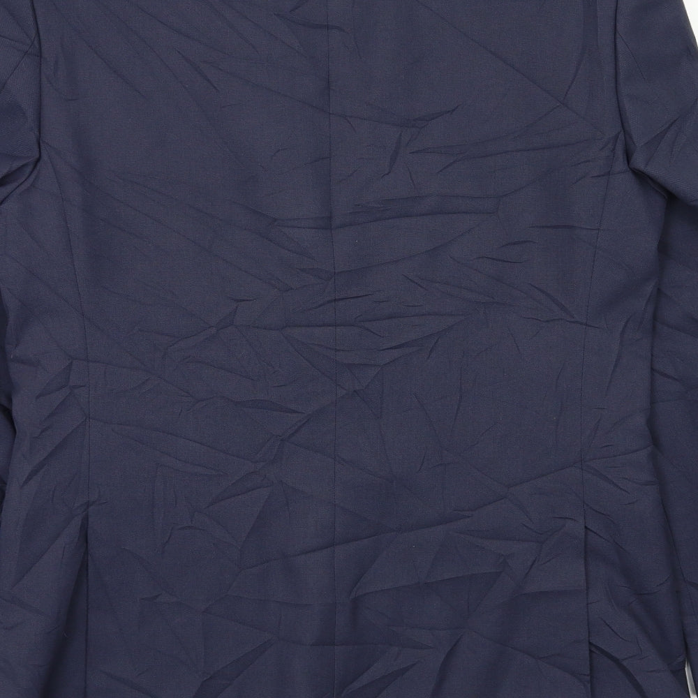 Mens UK Size 40 River Island Regular Blue Suit Jacket