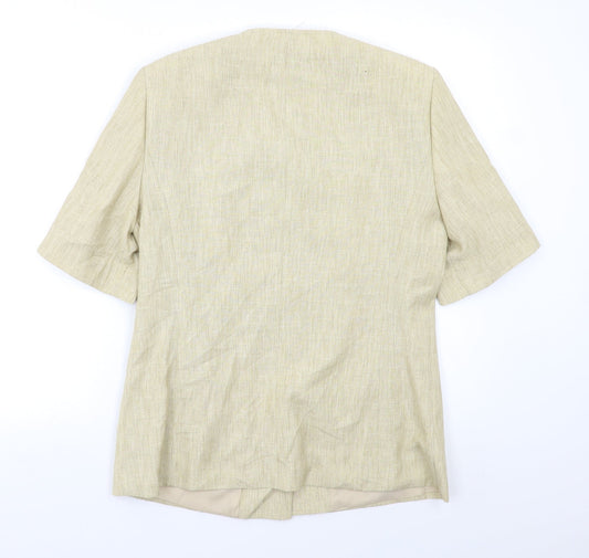 First Avenue Womens Beige Jacket Blazer Size M