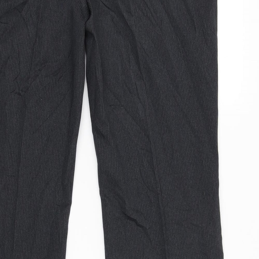 F&F Womens Grey Striped  Trouser Suit Suit Trousers Size 16 L31 in