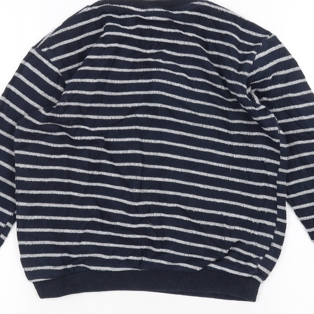 IFBA Boys Blue Striped Pullover Jumper Size 12 Years