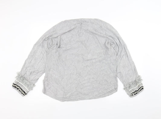 Womens UK Size One Size Millenium Grey Pullover Jumper