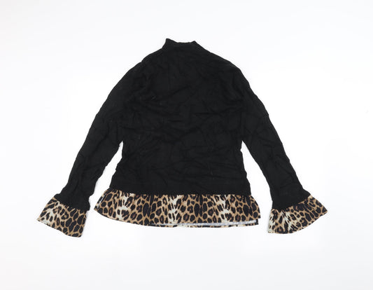 Lipsy Womens Black Basic T-Shirt Size 10