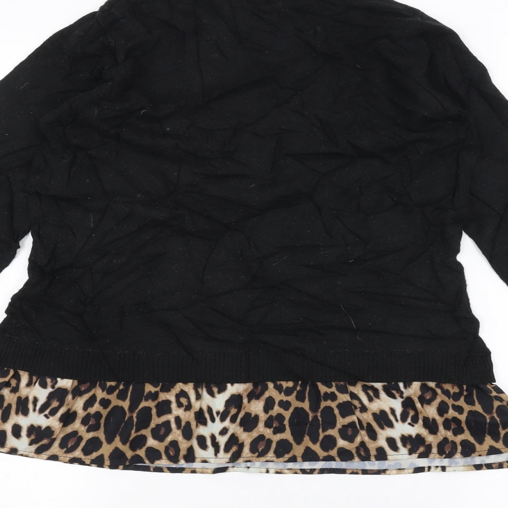 Lipsy Womens Black Basic T-Shirt Size 10