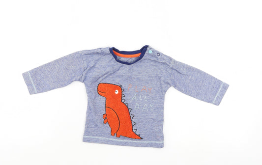 Mini Club Boys Blue Pullover Jumper Size 6-9 Months