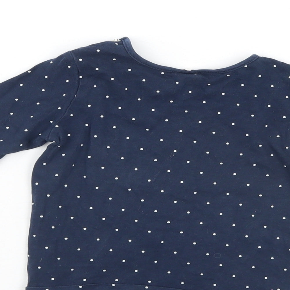 H&M Boys Blue Polka Dot Pullover Jumper Size 12-18 Months