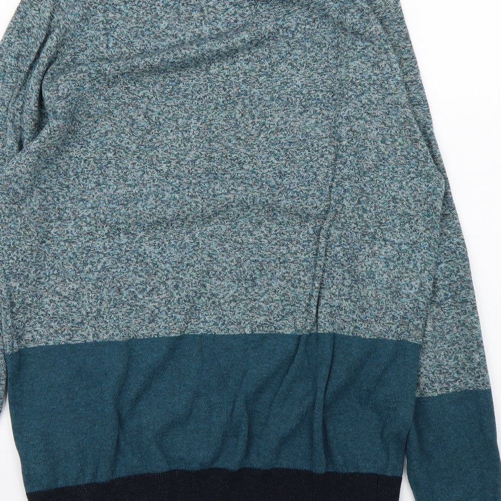 NEXT Mens Blue Striped Pullover Jumper Size M