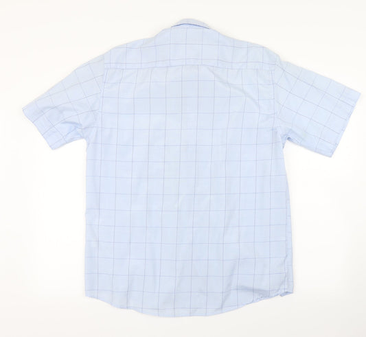 Propeller Mens Blue Check Polo Size L