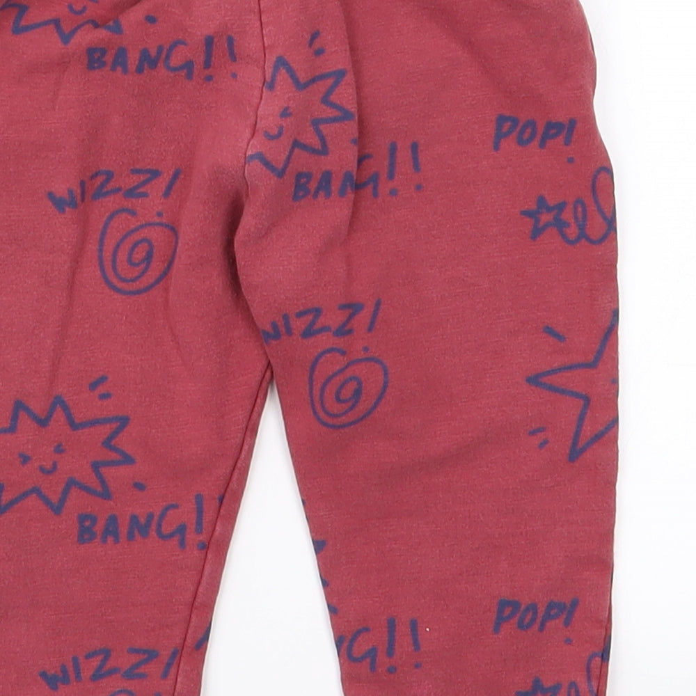 m&s Baby Red Track Pants Trousers Size 9 Months