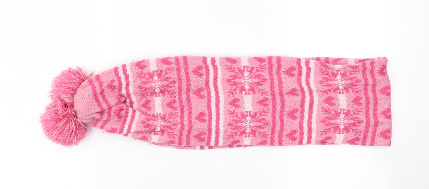 Preworn Girls Pink Striped Scarf Scarves & Wraps One Size