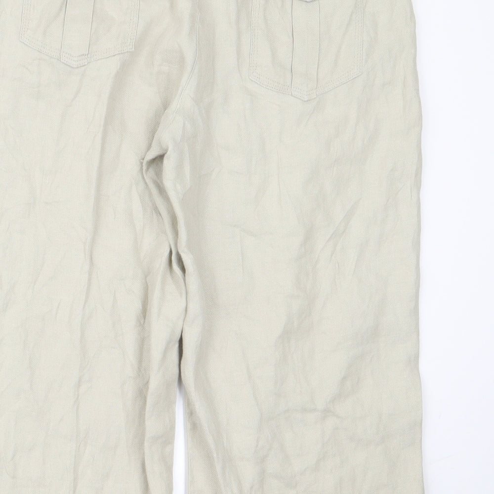 Womens UK Size 34 m7s Relaxed Fit White Trousers