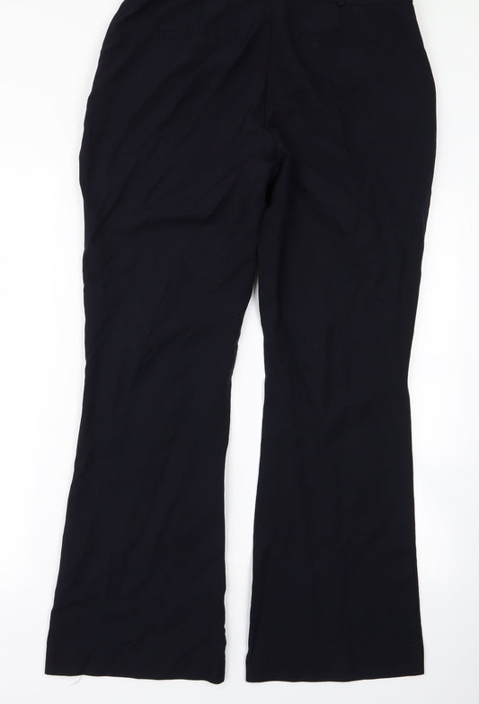BHS Womens Blue Trousers Size 34 L25 in
