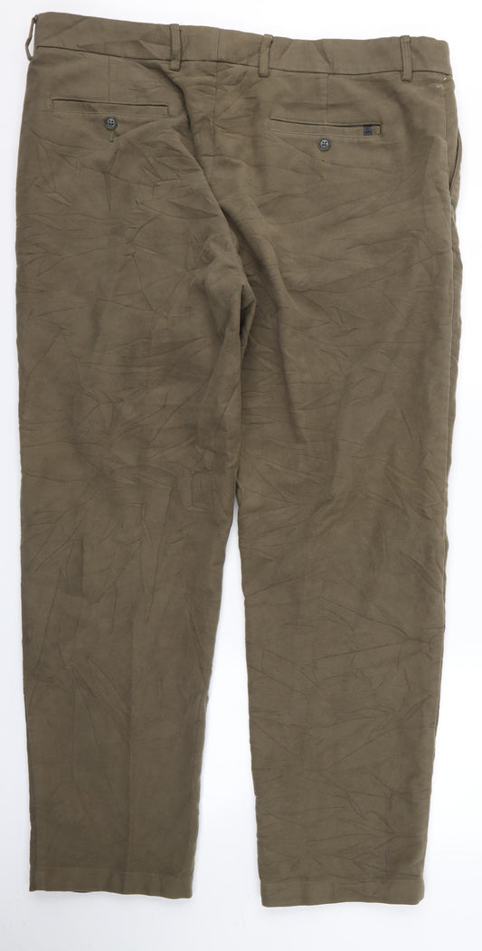 Womens UK Size 42 Atmosphere Relaxed Fit Brown Trousers