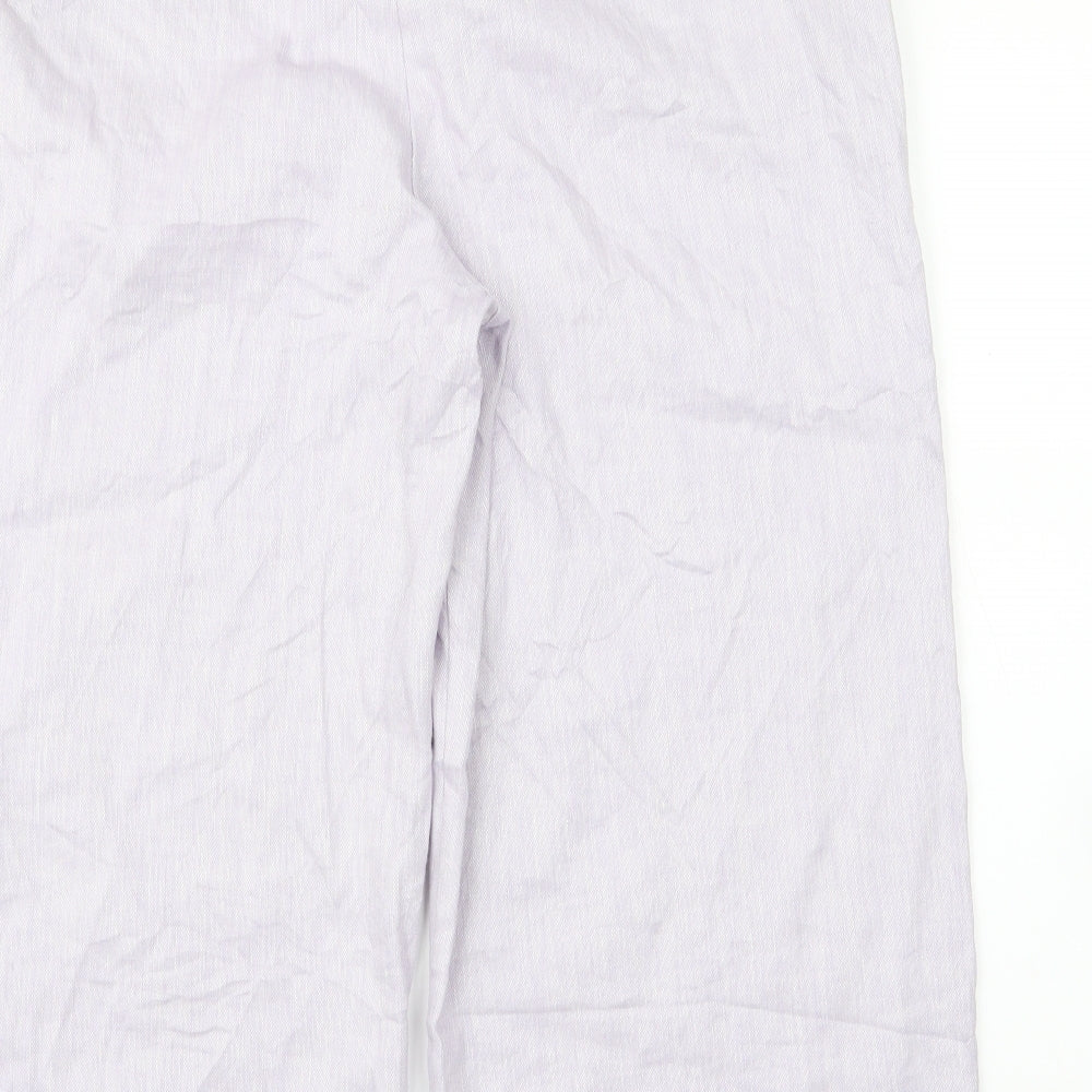Womens UK Size 16 m&s Regular Fit Purple Trousers