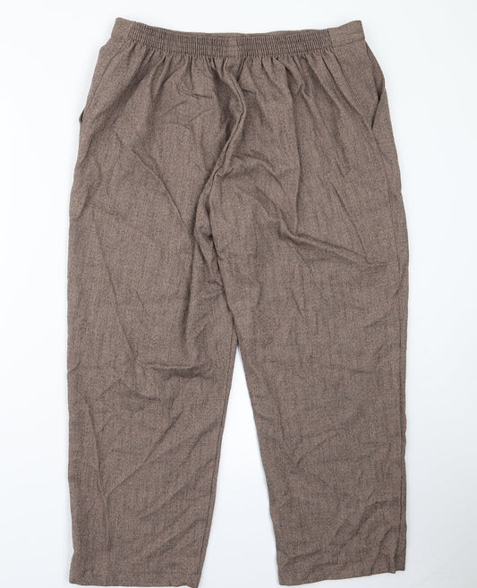 Autonomy Womens Brown Trousers Size 20 L21 in
