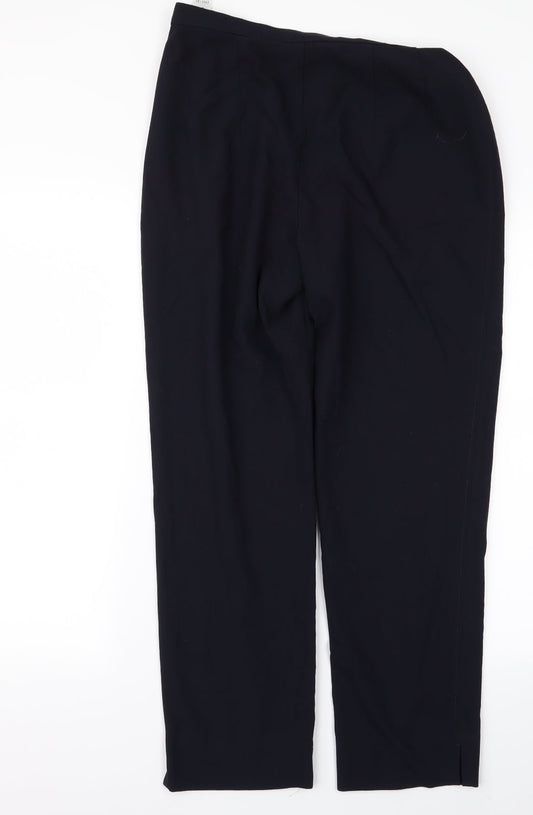Womens UK Size 14 m&s Relaxed Fit Blue Trousers