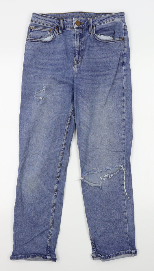 Womens UK Size 10 Oasis Regular Fit Straight Blue Jeans