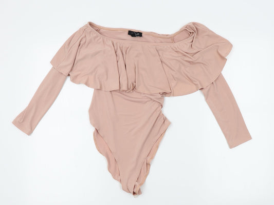 Womens UK Size 10 New Look One-Piece Pink Leotard