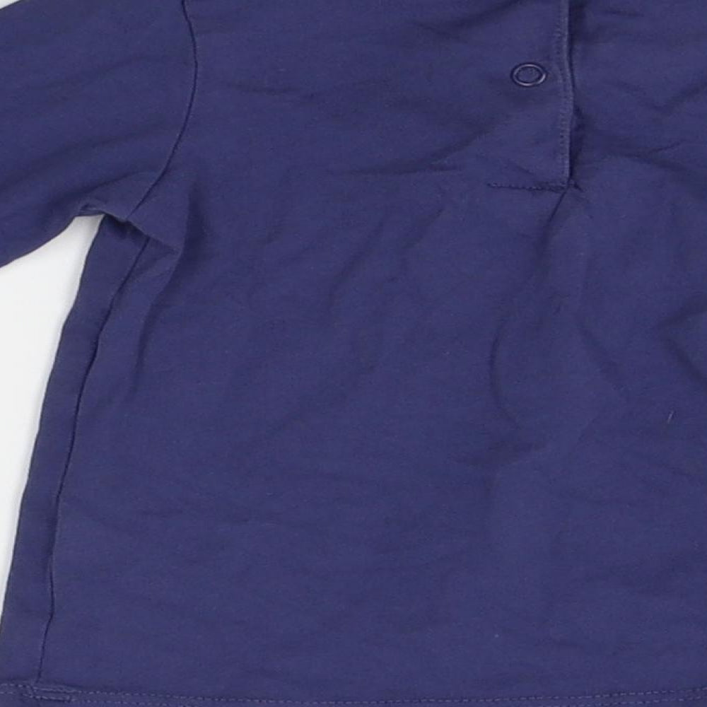 M&S Girls Blue Basic T-Shirt Size 6-9 Months