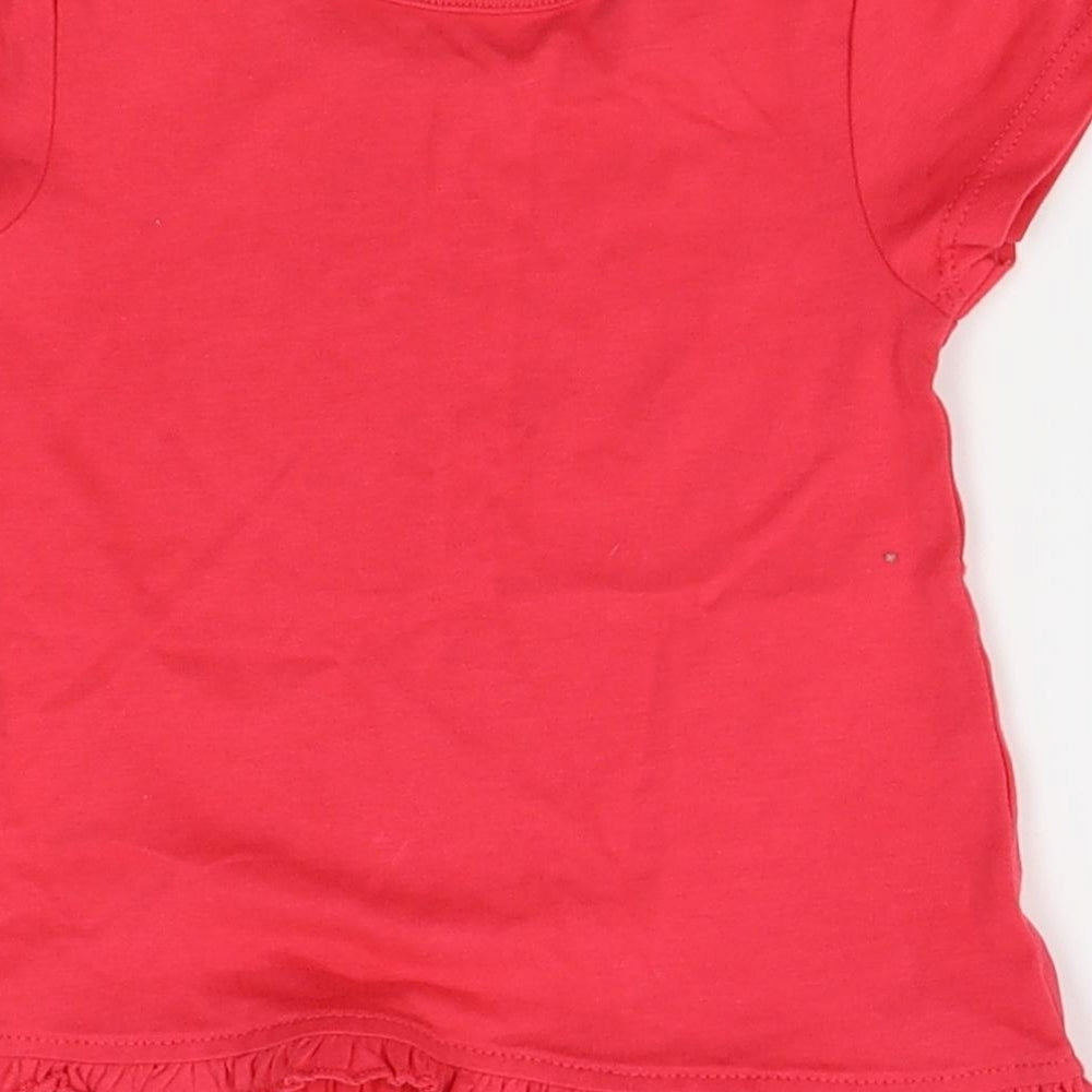 George Girls Red Basic Blouse Size 3-6 Months