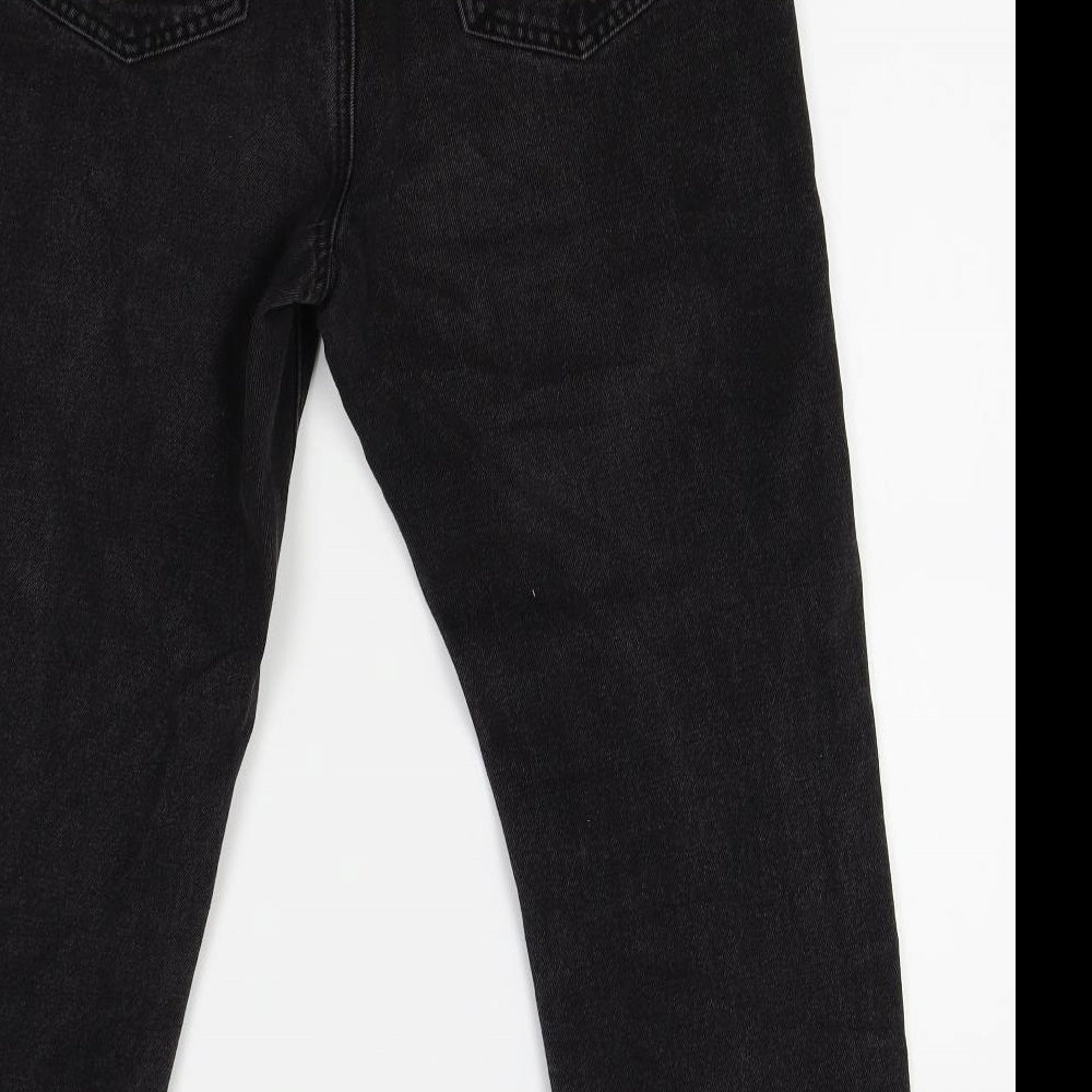 Missguided Womens Black Straight Jeans Size 12 L24 in