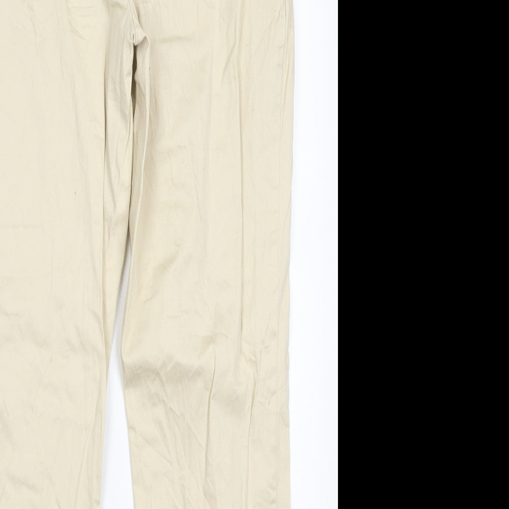 Womens UK Size 14 Dorothy Perkins Regular Fit Beige Trousers