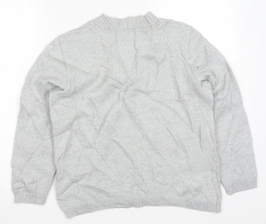 Womens UK Size 16 Preworn Grey Pullover Jumper