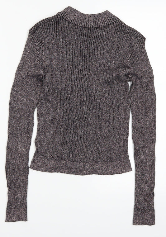 Womens UK Size M H&M Purple Pullover Jumper
