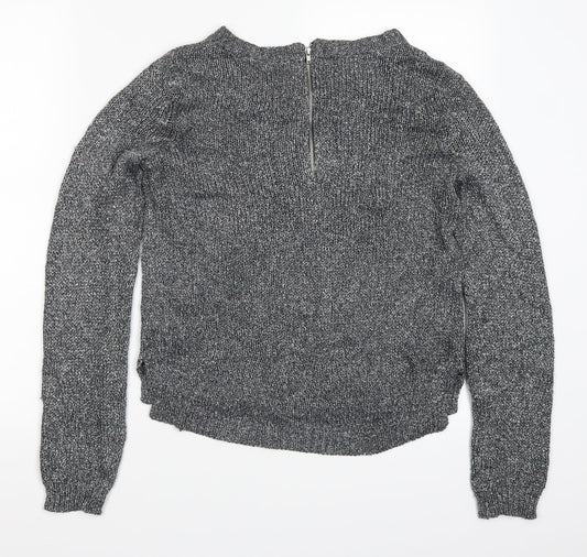 Womens UK Size 6 H&M Silver Pullover Jumper