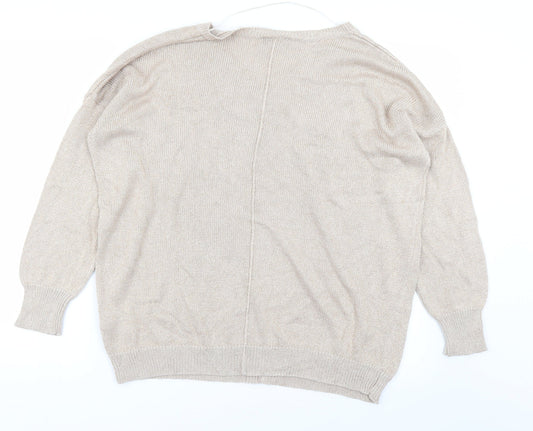 Womens UK Size L Wallis Gold Pullover Jumper