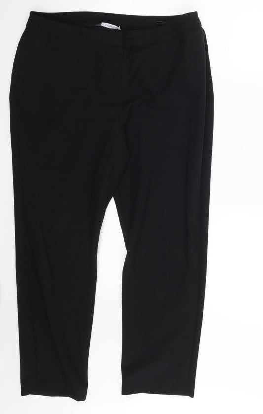 Womens UK Size 16 Bonmarché Regular Fit Black Trousers