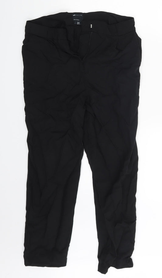 Womens UK Size 10 ASOS Slim Fit Black Trousers
