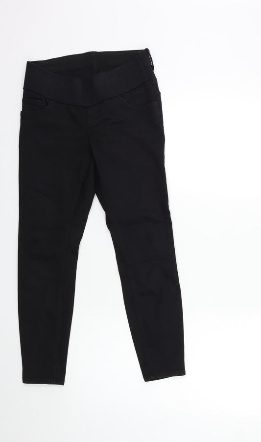 Additional front view of ASOS women’s black denim jegging jeans, size UK 6, 25-inch leg