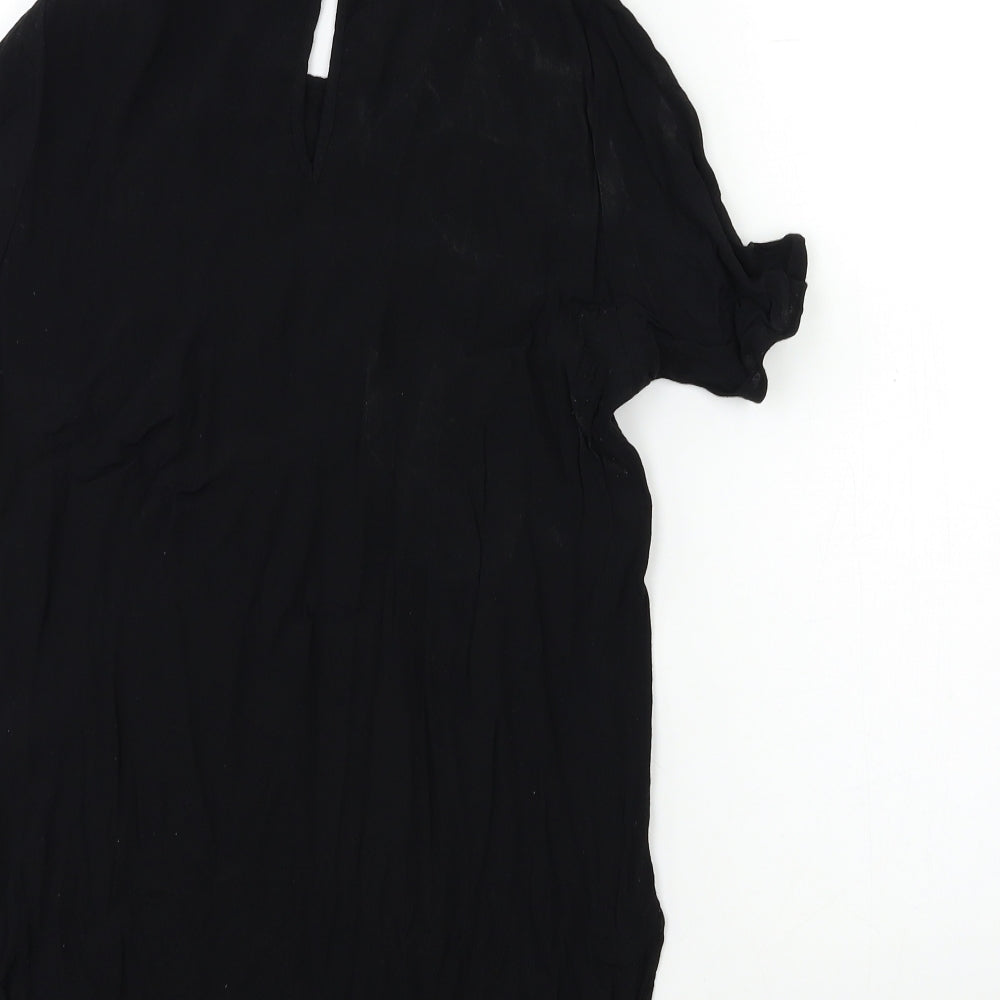 Womens UK Size 8 H&M Black Basic T-Shirt