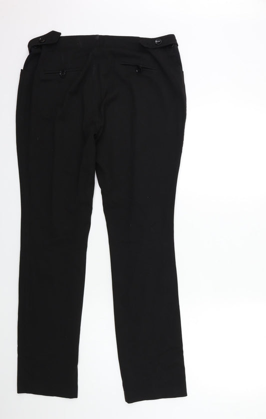 Womens UK Size 34 in Preworn Regular Fit Black Trousers