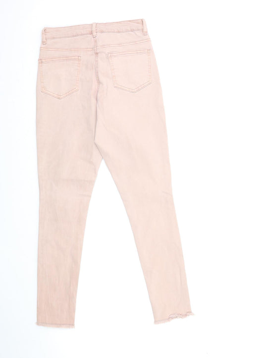 George Womens Pink Denim Skinny Jeans Size 8 L26 in