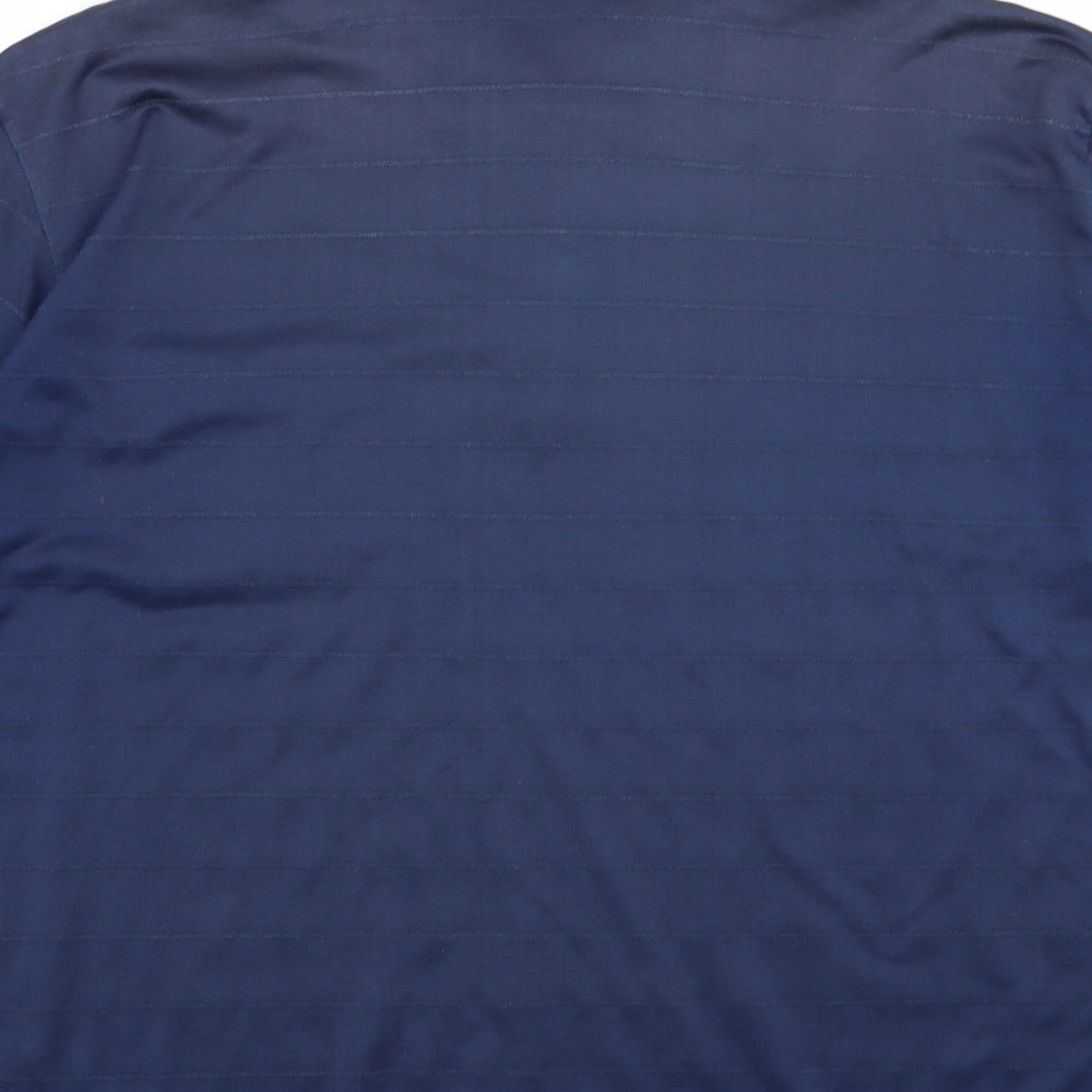 canda Mens Blue Striped Polo Size S