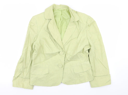 Womens UK Size 14 F&F Regular Green Blazer