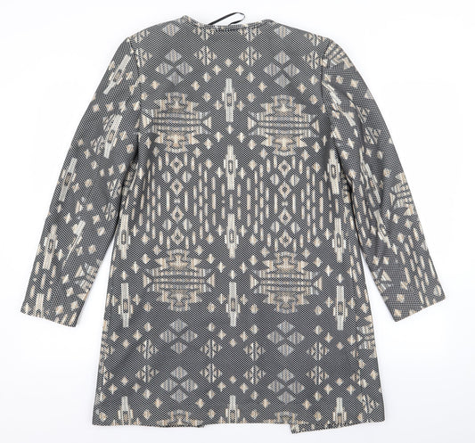 H&M Womens Multicoloured Geometric Jacket Blazer Size 6