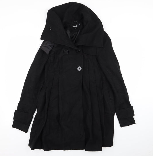 Womens UK Size 8 ASOS Black Overcoat