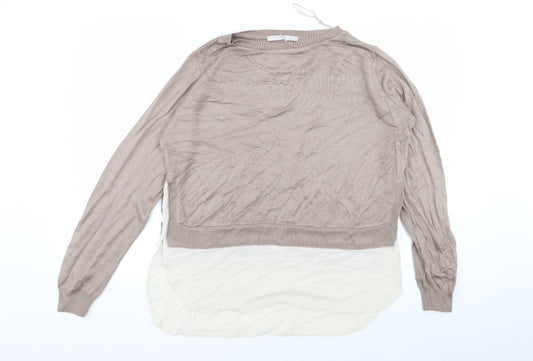 Womens UK Size 14 Asda George Beige Pullover Jumper