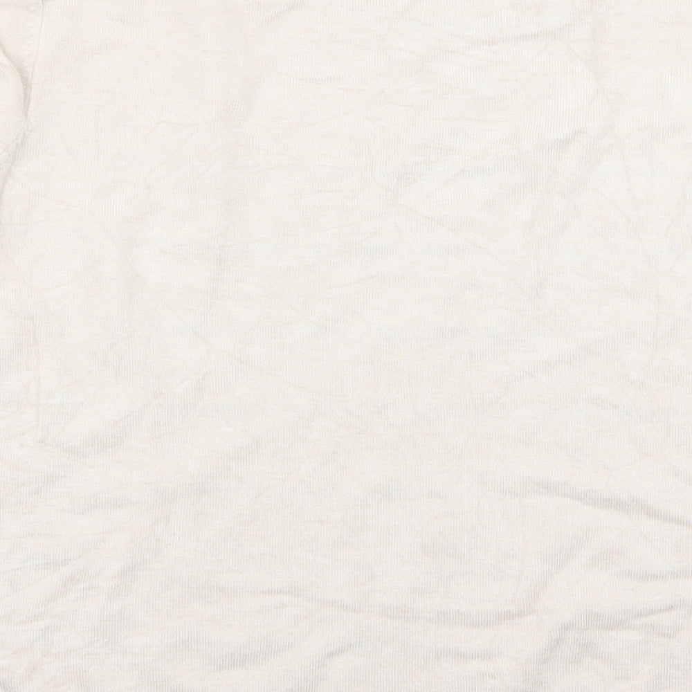 CC Womens Beige Striped Basic T-Shirt Size XL