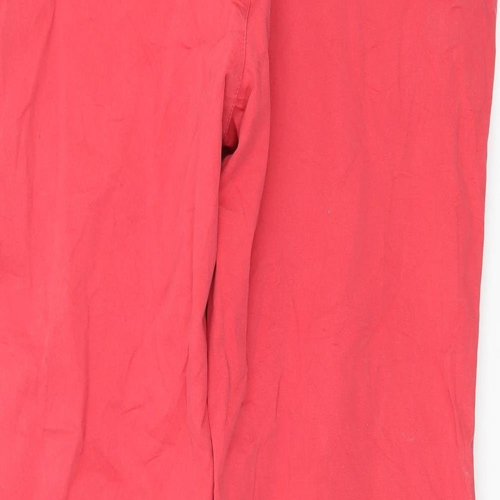 Womens UK Size 32 in Preworn Regular Fit Cropped Pink Trousers