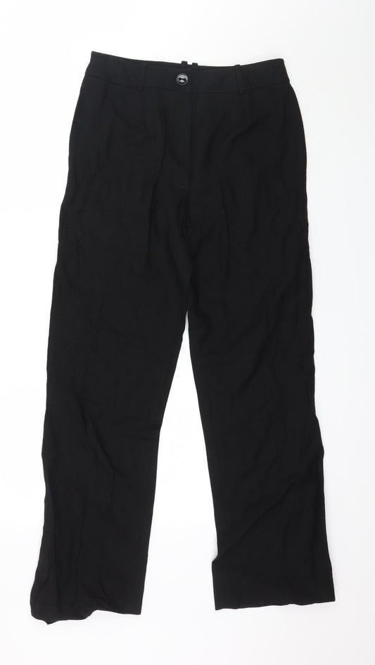 Womens UK Size 10 CC Regular Fit Black Trousers